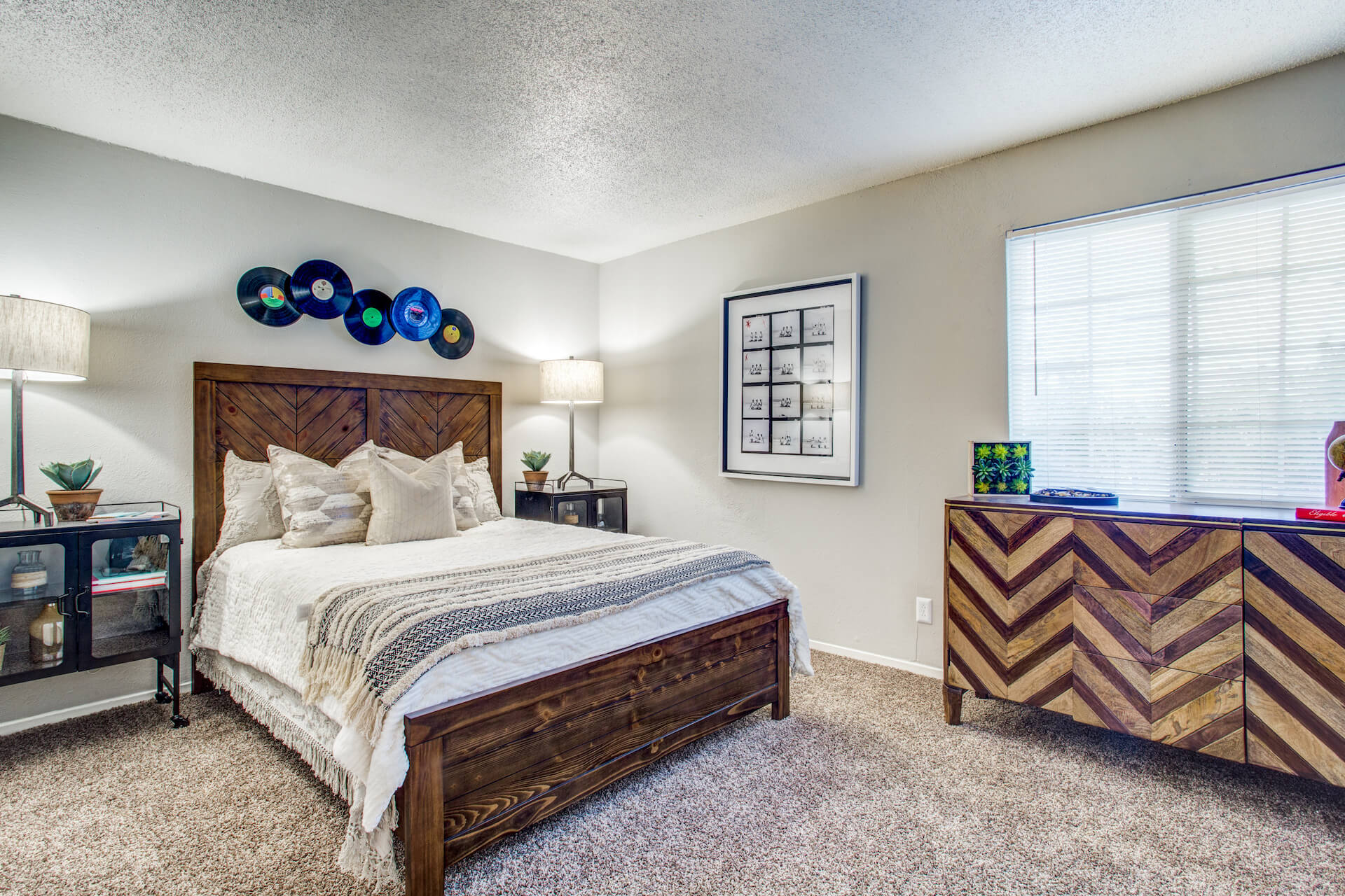 model bedroom with modern furniture